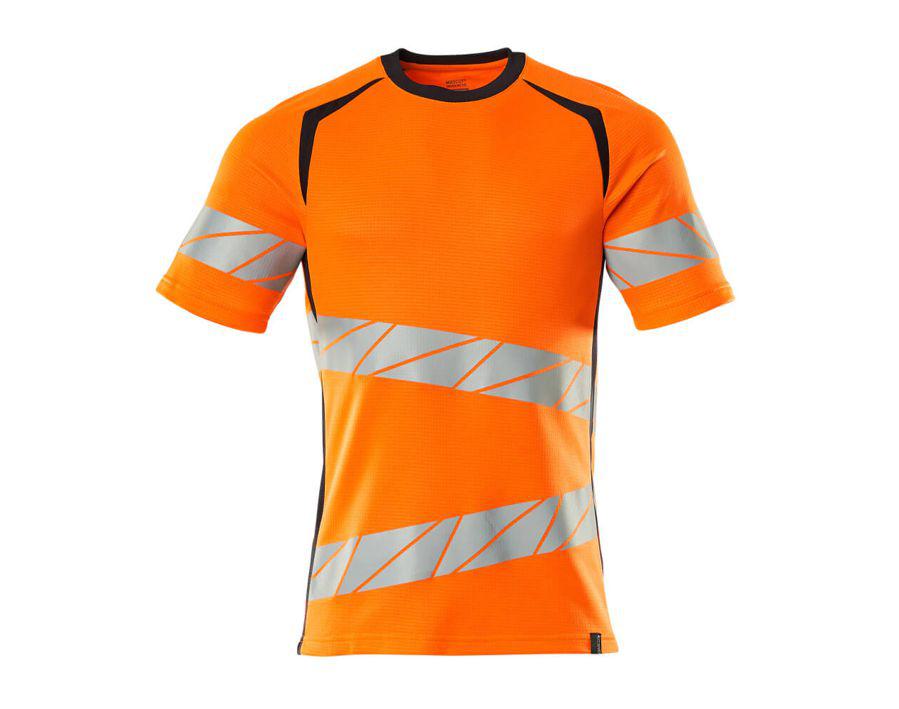 T-Shirt ACCELERATE SAFE hi-vis orange/schwarzblau