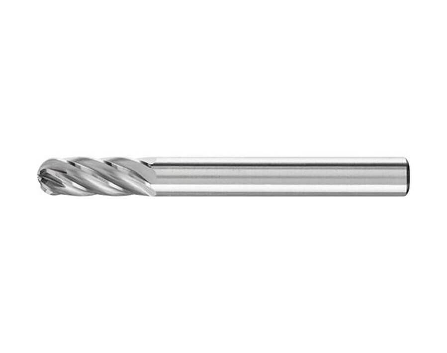 Hartmetallfrässtift (Rotorfräser) DIN 8033 – Schaft-Ø 6 mm, Walzenrundform WRC, Zahnung INOX