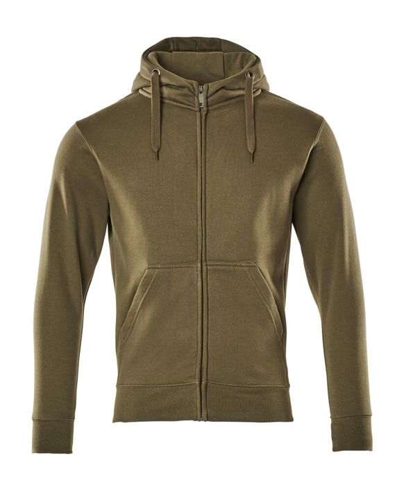 Kapuzensweatshirt mit Reißverschluss CROSSOVER moosgrün