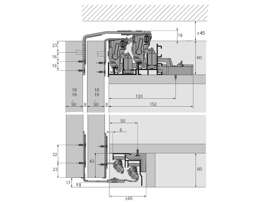 TopLine XL für vorliegende Türposition