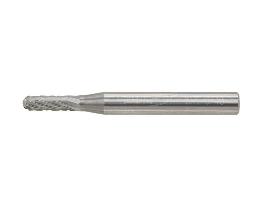 Hartmetallfrässtift (Rotorfräser) DIN 8033 – Schaft-Ø 6 mm, Walzenrundform WRC, Zahnung C