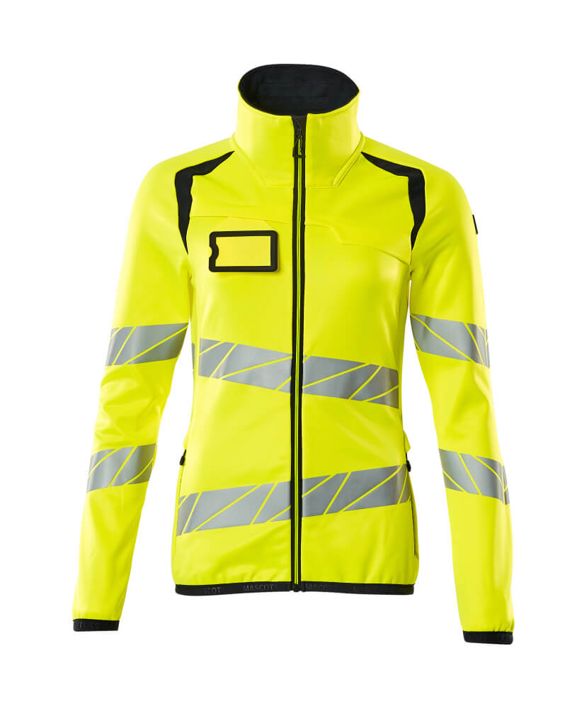 Fleecepullover mit Reißverschluss ACCELERATE SAFE hi-vis gelb/schwarzblau