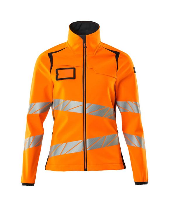 Soft Shell Jacke ACCELERATE SAFE hi-vis orange/schwarzblau