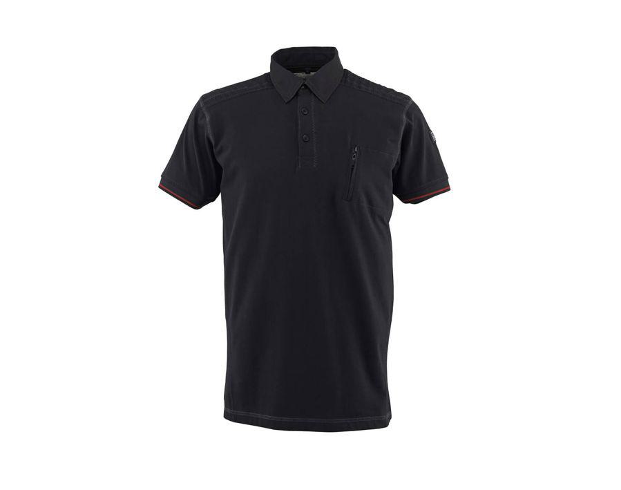 Polo-Shirt mit Brusttasche FRONTLINE schwarz