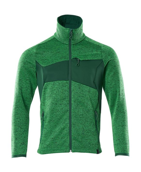 Strickpullover mit Reißverschluss ACCELERATE grasgrün/grün