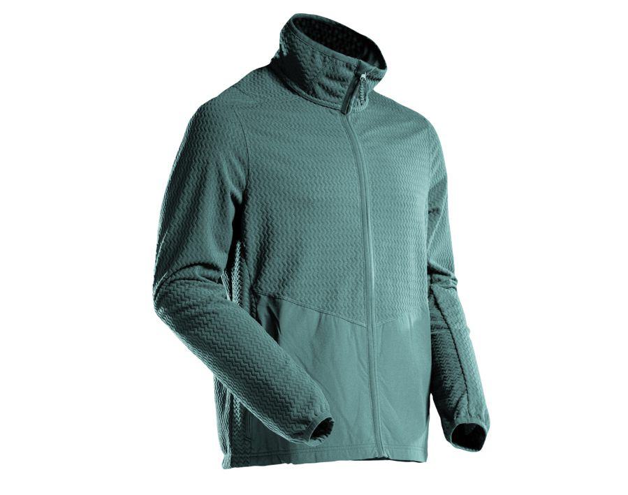 Microfleece Pullover mit Reißverschluss CUSTOMIZED helles Waldgrün