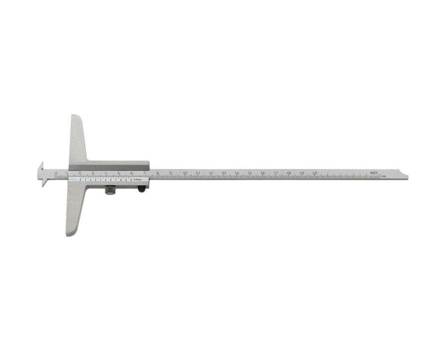 Tiefenmessschieber mit doppelseitig abgesetzter Messstange, Ablesung 0,02 mm