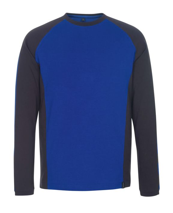 T-Shirt, Langarm UNIQUE kornblau/schwarzblau