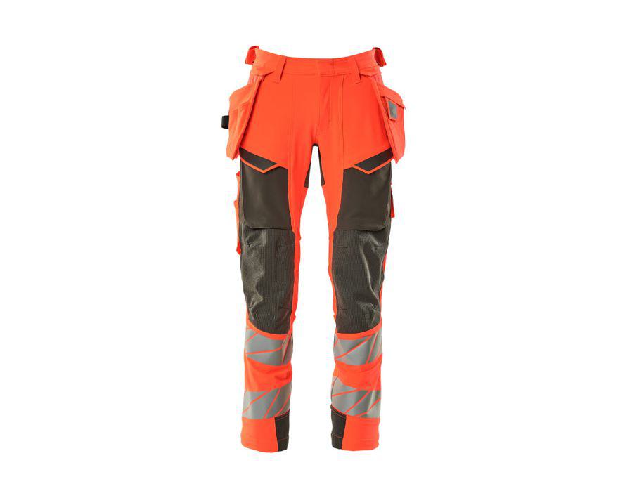 Hose mit Hängetaschen ACCELERATE SAFE hi-vis rot/dunkelanthrazit