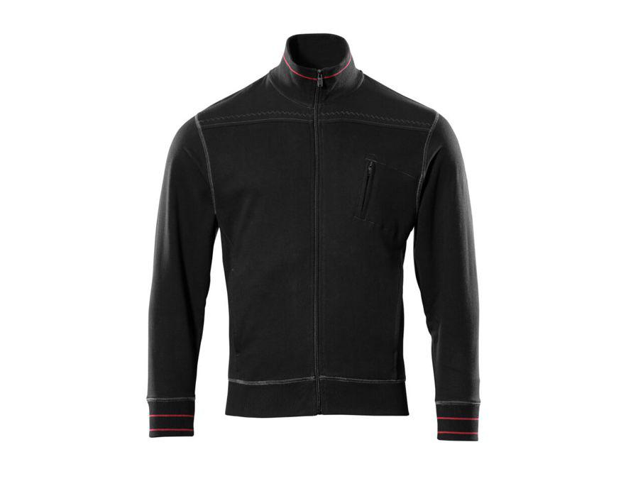 Sweatshirt mit Reißverschluss FRONTLINE schwarz
