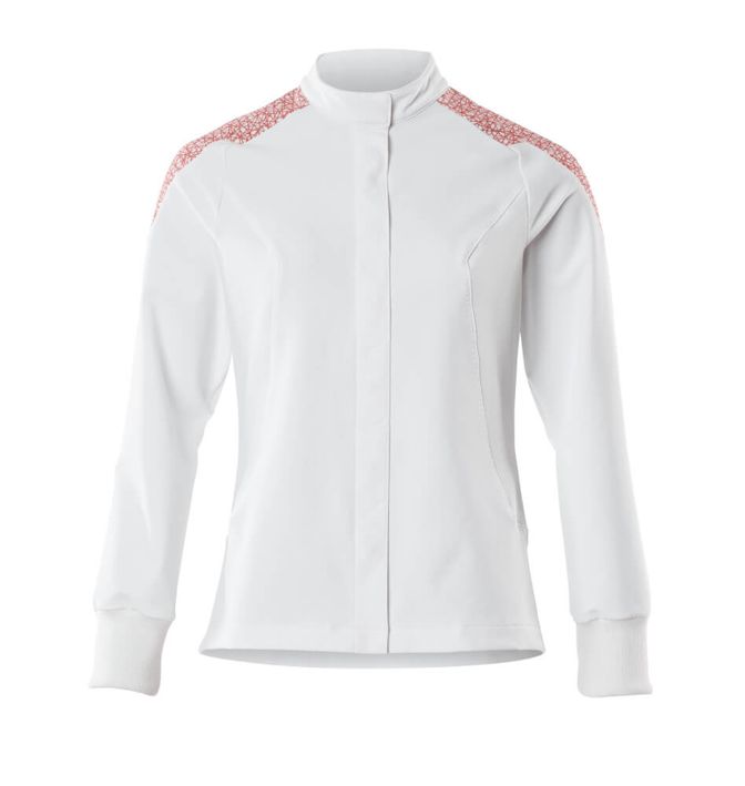 Jacke FOOD & CARE weiss/verkehrsrot