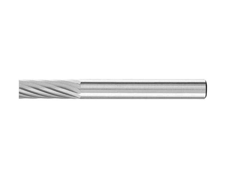 Hartmetallfrässtift (Rotorfräser) DIN 8033 – Schaft-Ø 6 mm, Zylinderform ZYA, ohne Stirnverzahnung, Zahnung 3