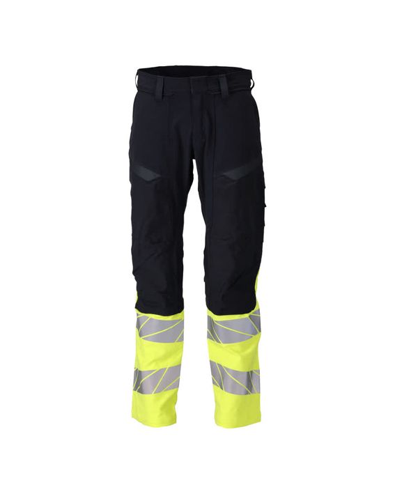 Hose mit Knietaschen ACCELERATE MULTISAFE schwarzblau/hi-vis gelb