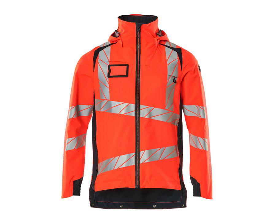 Hard Shell Jacke ACCELERATE SAFE Hi-vis rot/schwarzblau