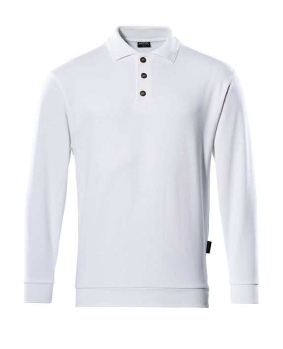 Polo-Sweatshirt CROSSOVER weiss