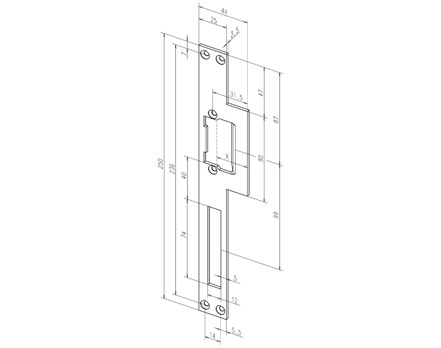Frontale piatto 165