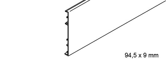 Clip-Blende zu Combi-Laufschiene Hawa Porta 100 Glas G / GF / GFO
