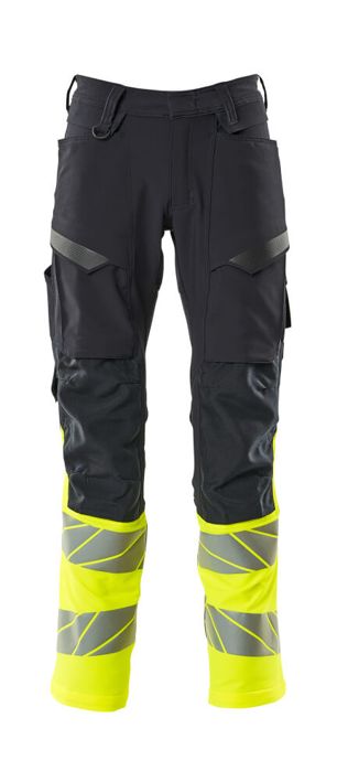 Hose mit Knietaschen ACCELERATE SAFE schwarzblau/hi-vis gelb
