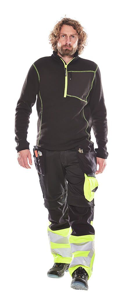 Hose mit Hängetaschen SAFE SUPREME schwarzblau/hi-vis gelb