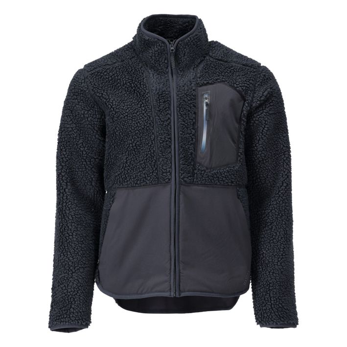 Faserpelz Jacke mit Reißverschluss CUSTOMIZED schwarzblau