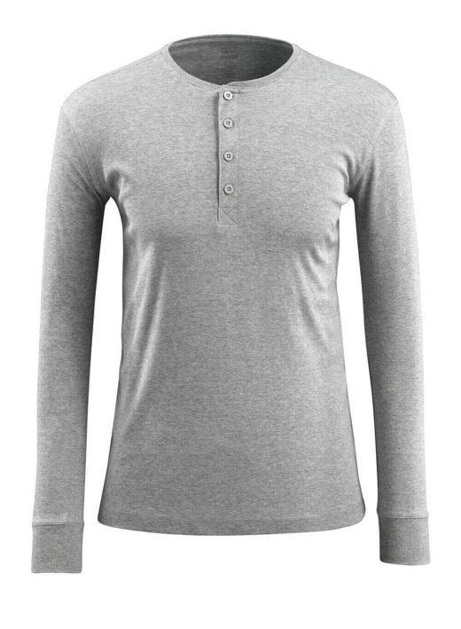 T-Shirt, Langarm CROSSOVER grau-meliert
