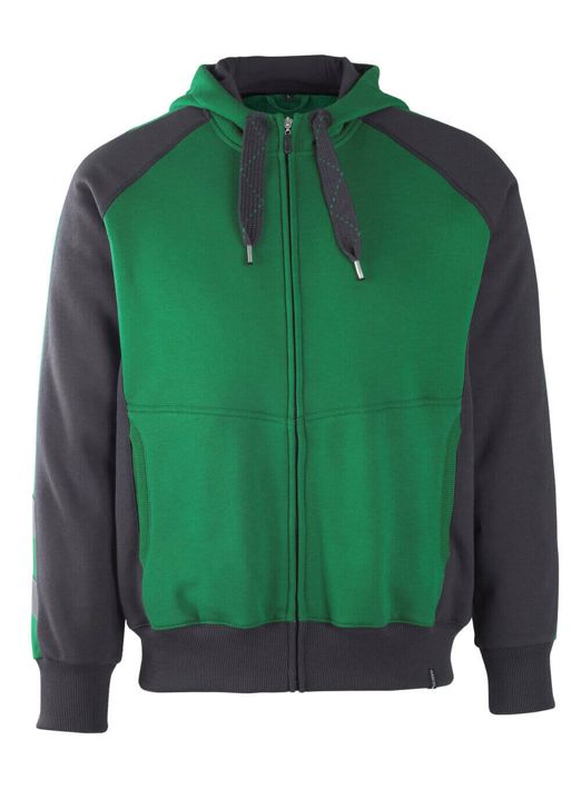 Kapuzensweatshirt mit Reißverschluss UNIQUE grün/schwarz