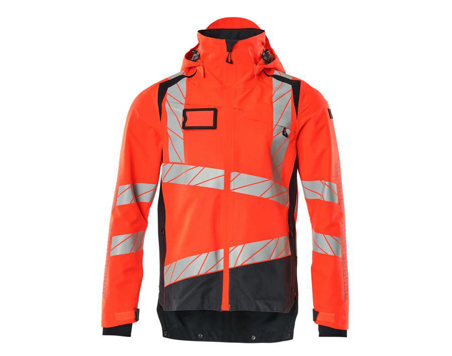 Hard Shell Jacke ACCELERATE SAFE Hi-vis rot/schwarzblau