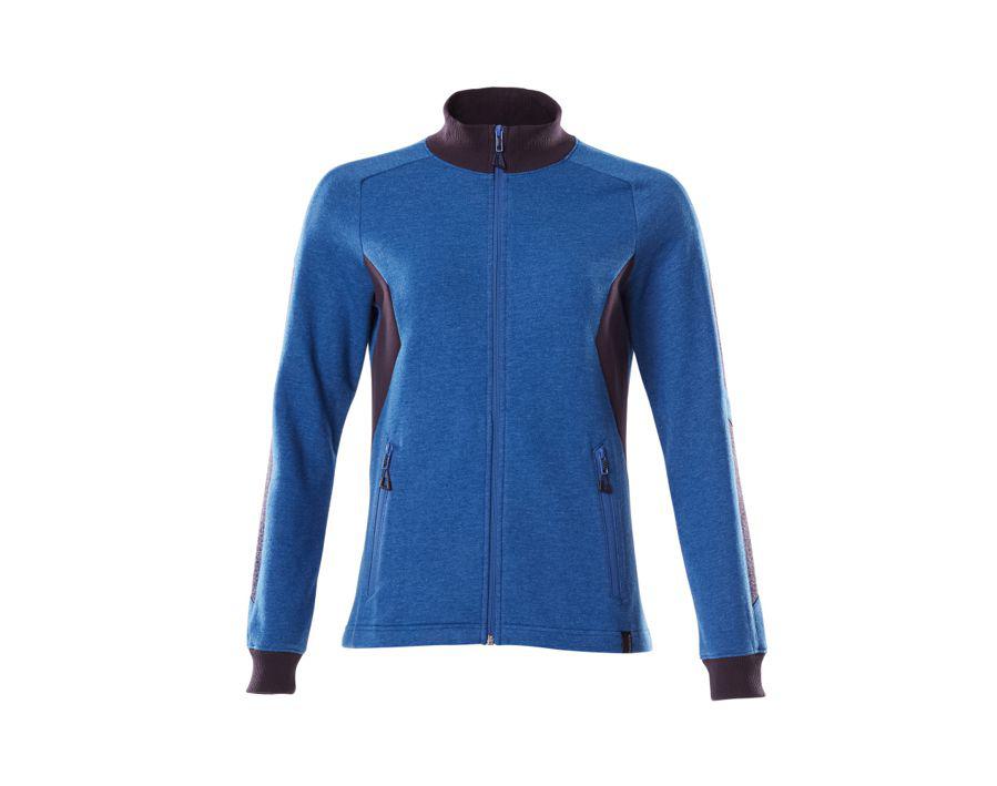 Sweatshirt mit Reißverschluss ACCELERATE azurblau/schwarzblau