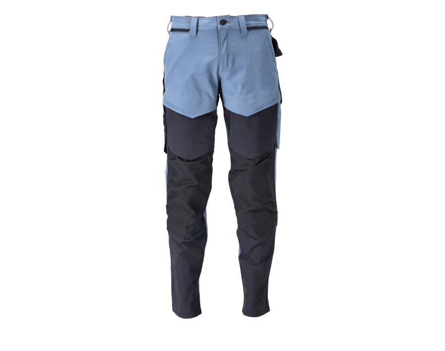 Hose mit Knietaschen CUSTOMIZED steinblau/schwarzblau