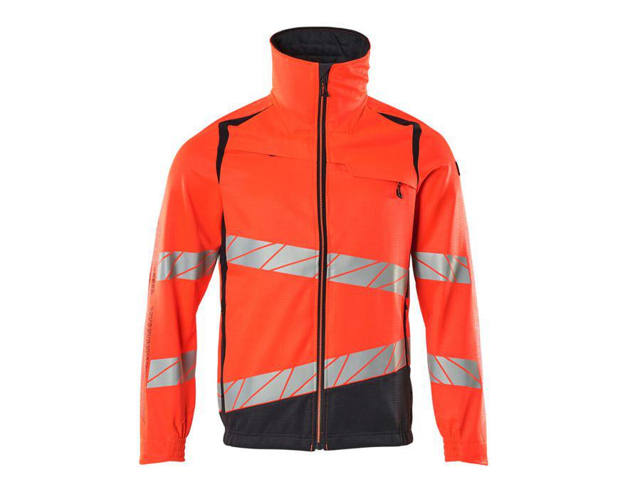 Jacke ACCELERATE SAFE Hi-vis rot/schwarzblau