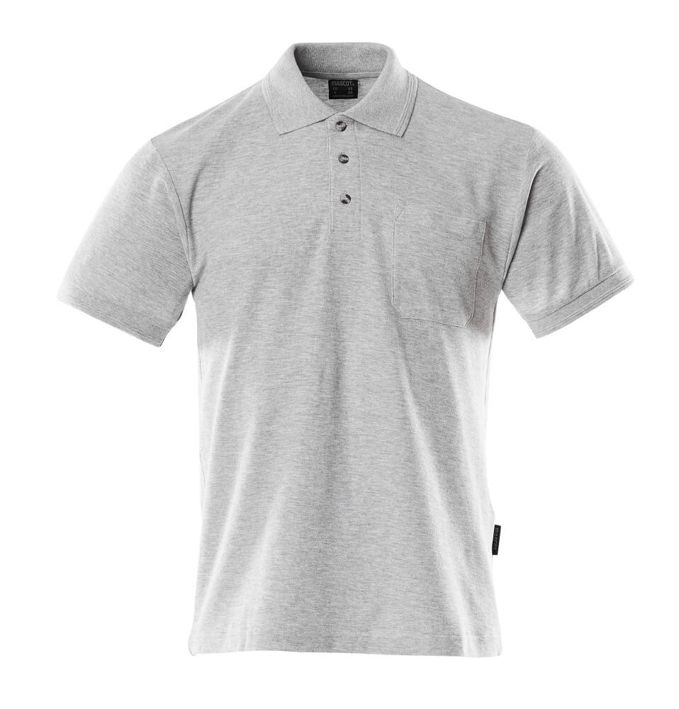 Polo-Shirt mit Brusttasche CROSSOVER grau-meliert