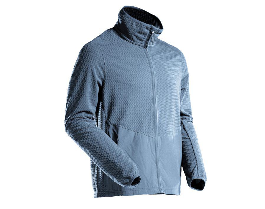 Microfleece Pullover mit Reißverschluss CUSTOMIZED steinblau
