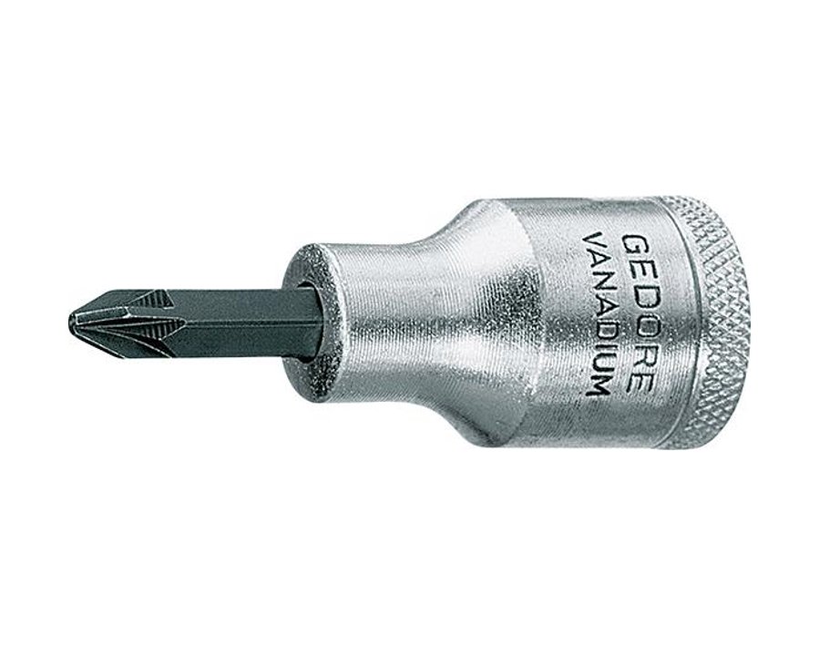 Schraubendreher-Einsatz 1/2" für Kreuzschlitzschrauben PZ