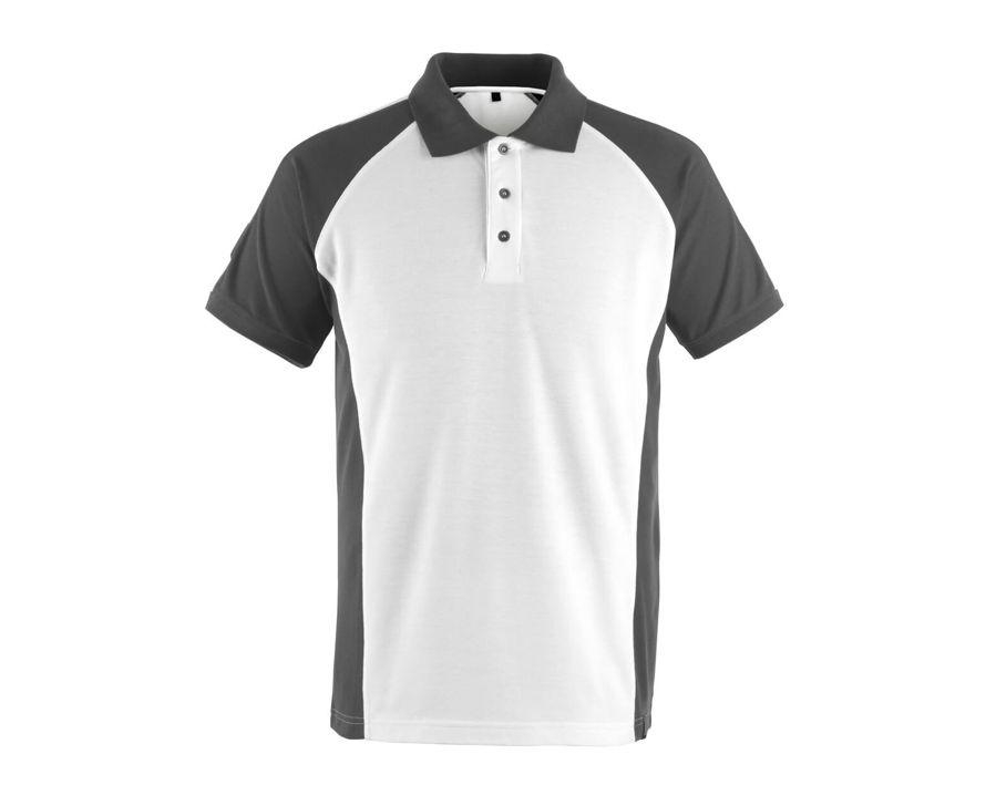 Polo-Shirt UNIQUE weiss/dunkelanthrazit