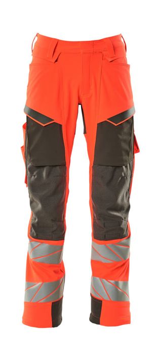 Hose mit Knietaschen ACCELERATE SAFE hi-vis rot/dunkelanthrazit