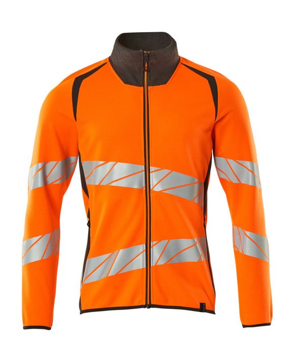 Sweatshirt mit Reißverschluss ACCELERATE SAFE hi-vis orange/dunkelanthrazit