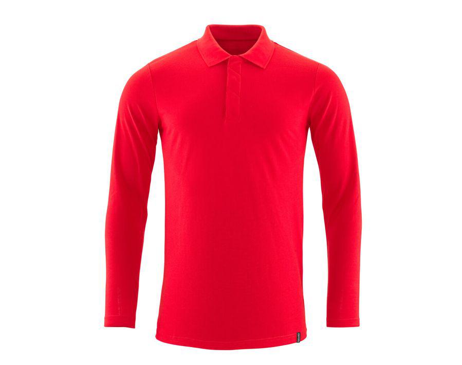 Polo-Shirt, Langarm CROSSOVER verkehrsrot
