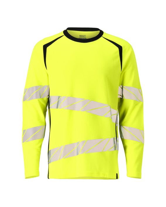 T-Shirt, Langarm ACCELERATE SAFE hi-vis gelb/schwarz
