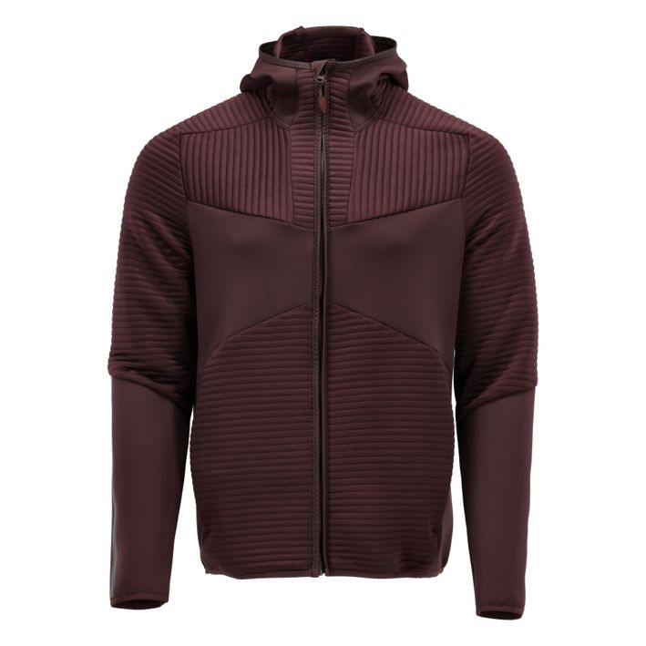Fleece Kapuzensweatshirt mit Reißverschluss CUSTOMIZED bordeaux