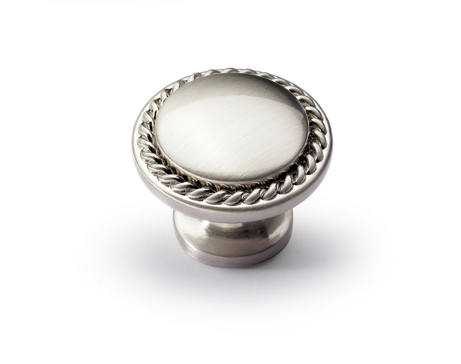 Knopf Salemi, H 23 mm, ø 30 mm, Edelstahl Optik gebürstet