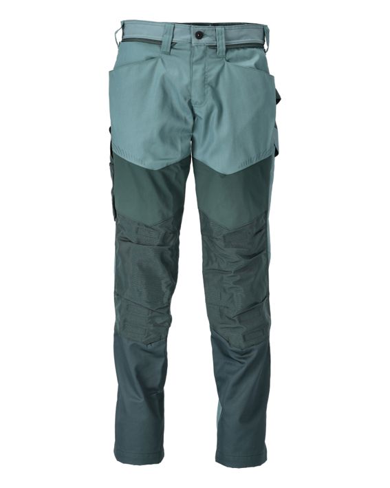Hose mit Knietaschen CUSTOMIZED helles waldgrün/waldgrün