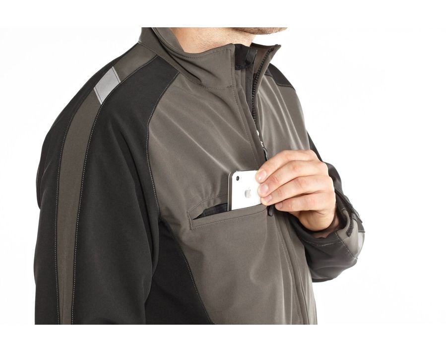 Soft Shell Jacke UNIQUE weiss/dunkelanthrazit
