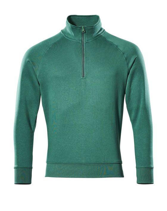Sweatshirt mit kurzem Reißverschluss CROSSOVER grün