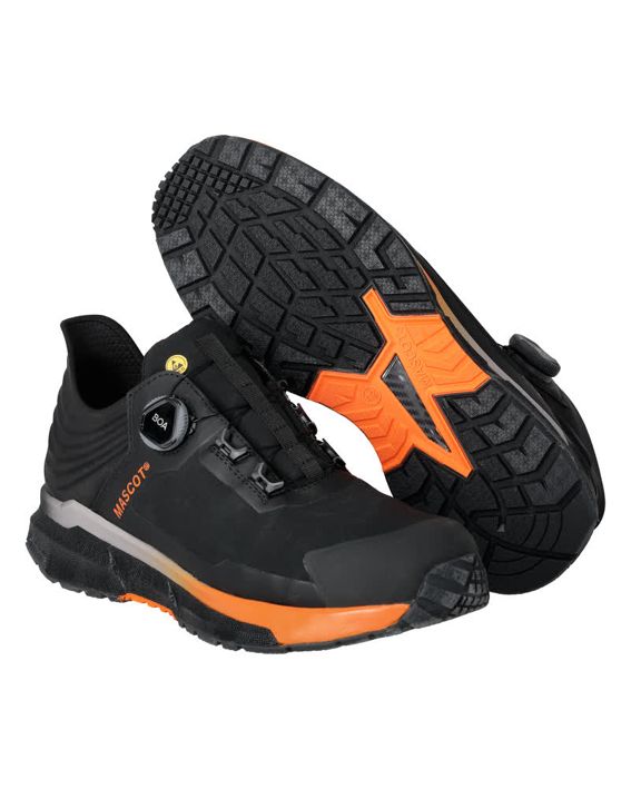 Sicherheitshalbschuh FOOTWEAR CUSTOMIZED Schwarz/Hellorange