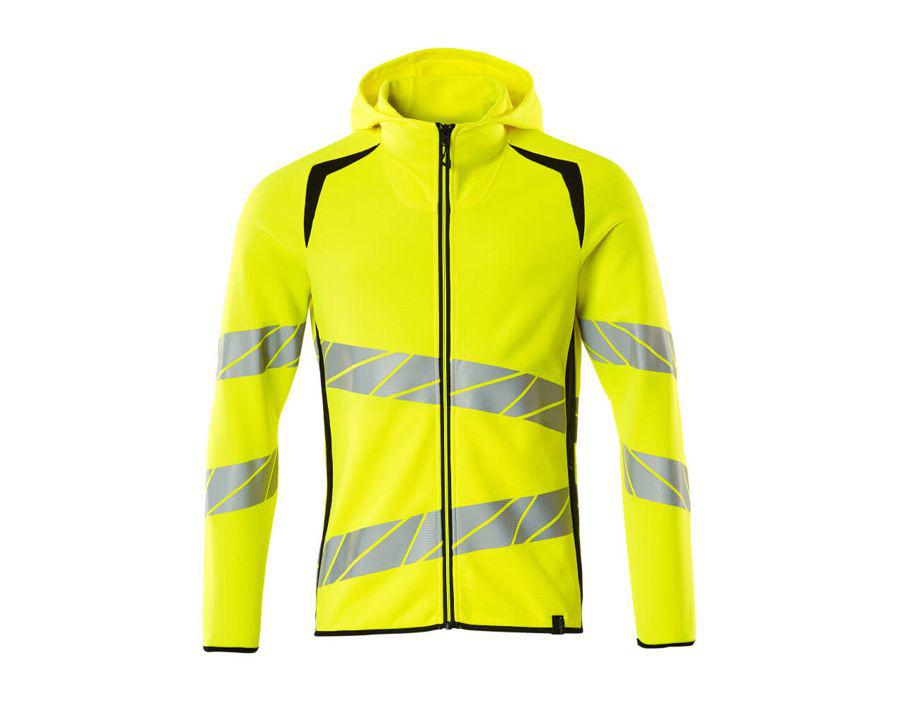 Kapuzensweatshirt mit Reißverschluss ACCELERATE SAFE hi-vis gelb/schwarz