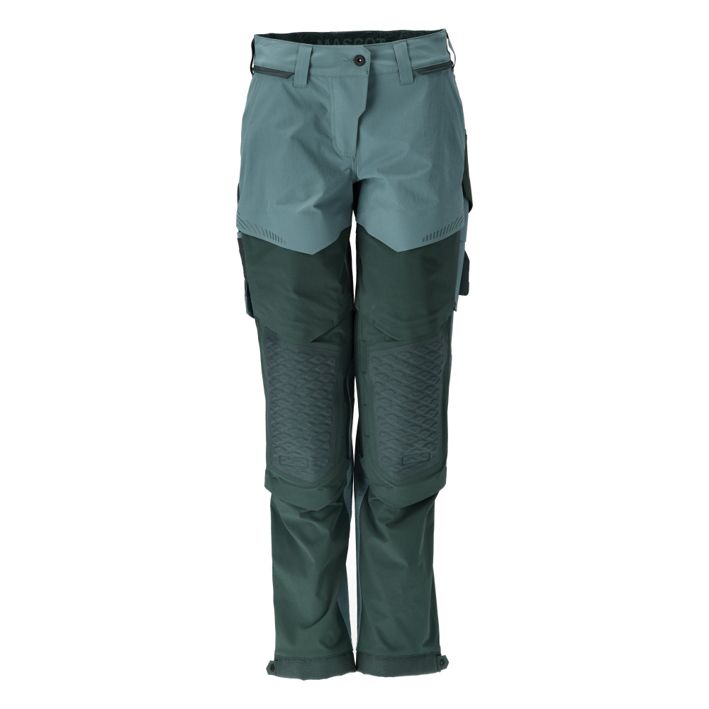 Hose mit Knietaschen CUSTOMIZED helles waldgrün/waldgrün