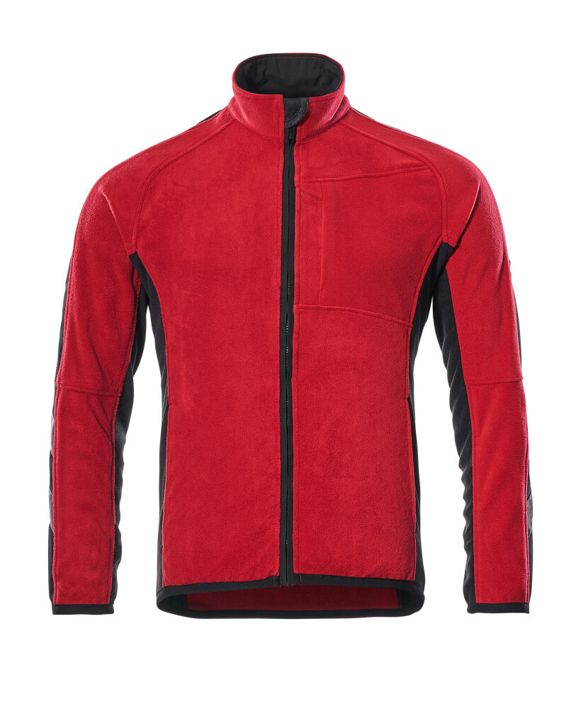 Fleecejacke UNIQUE rot/schwarz