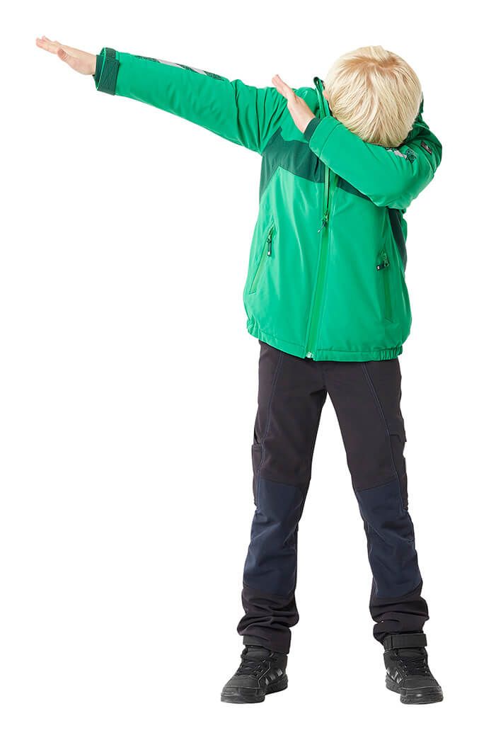 Winterjacke für Kinder ACCELERATE azurblau/schwarzblau