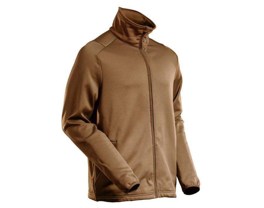 Fleecepullover mit Reißverschluss CUSTOMIZED Nussbraun