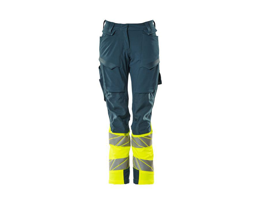 Hose mit Knietaschen ACCELERATE SAFE dunkelpetroleum/hi-vis gelb